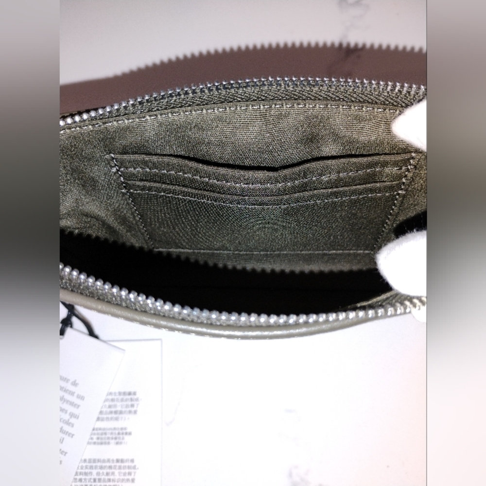NWT Coach Corner Zip Wristlet/Wallet - Olive Green Signature Jacquard - Picture 5 of 7